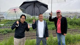夢育て農園 　前川さんご夫妻、外山さん